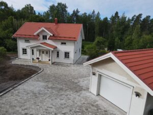 Stenläggning garageuppfart